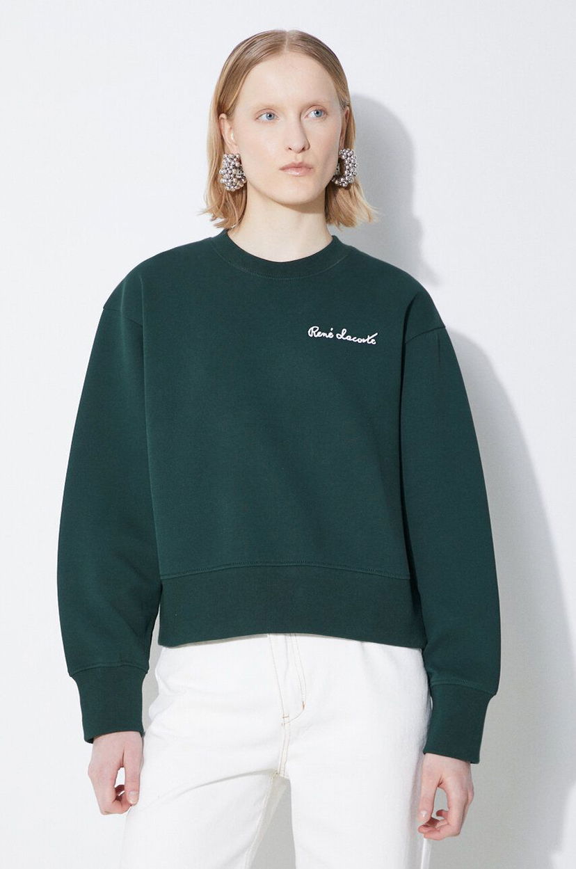 Huppari Lacoste Crewneck Sweatshirt Vihreä | SF7261