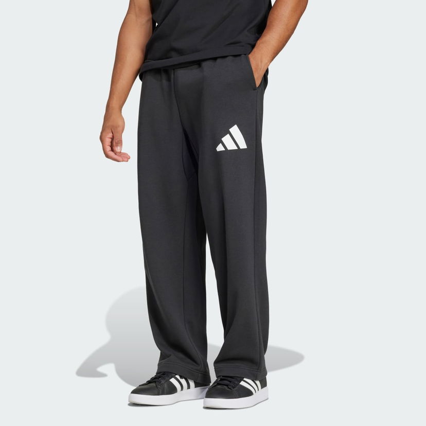Verryttelyhousut adidas Performance Wide Leg Logo Joggers Musta | JF3604