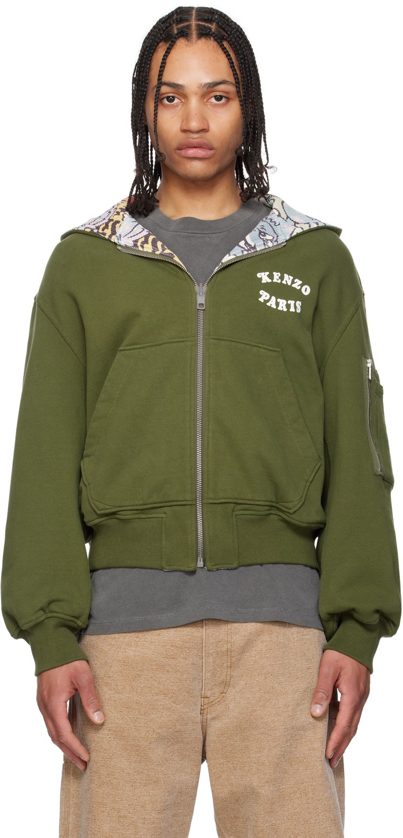 Huppari KENZO Kenzo Paris VERDY Edition Reversible Hoodie Vihreä | FF55SW2514MT