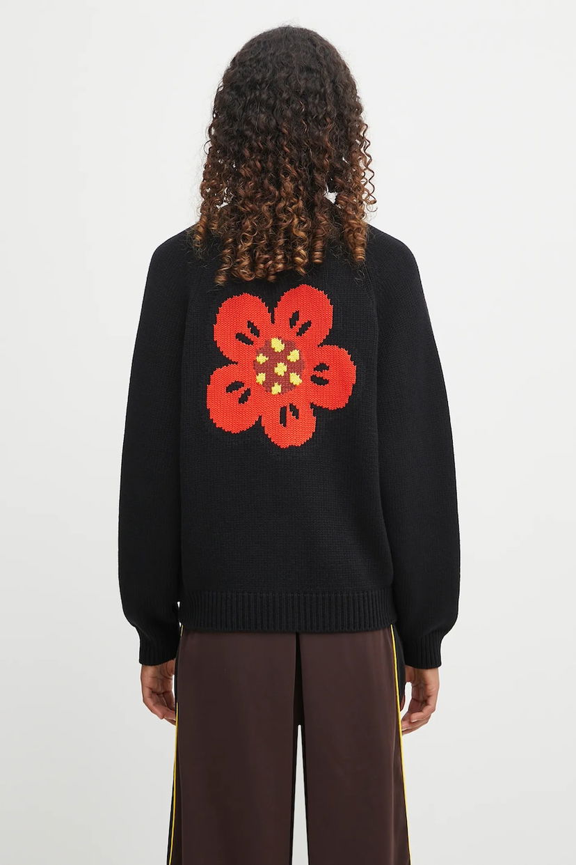 Villapaita KENZO Kenzo Boke Flower Placed Cardigan Musta | FF62CA7063LA