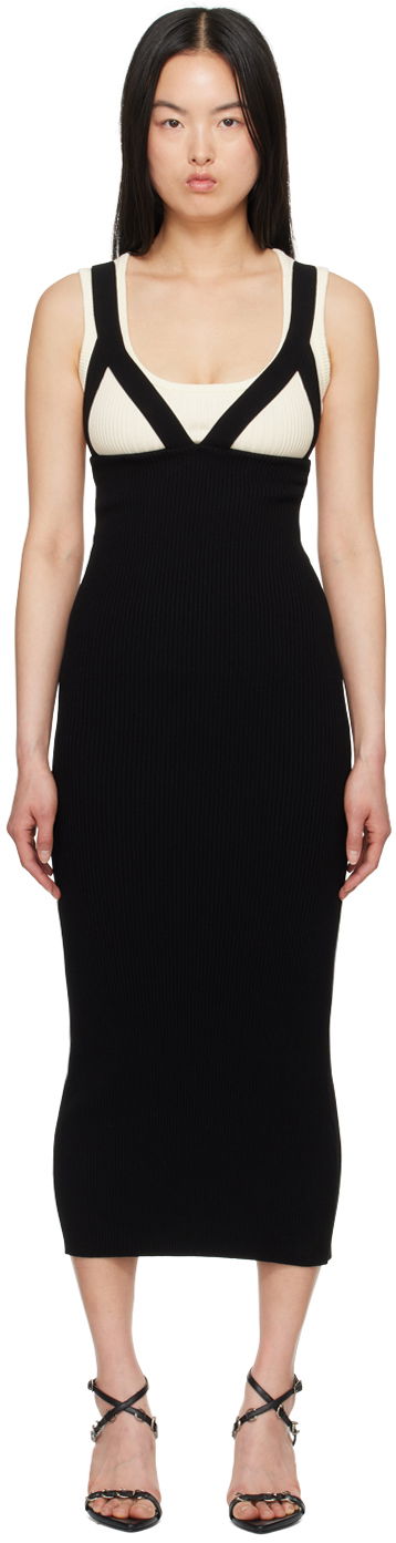 Mekko Jean Paul Gaultier Jean Paul Gaultier 'The Madone' Knit Maxi Dress Musta | 24/25-F-RO184-M068-0100