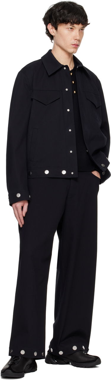 Housut Nanushka Nanushka Dallin Wide-Leg Trousers with D-Ring Belt Musta | NM24FWPA03758, 3