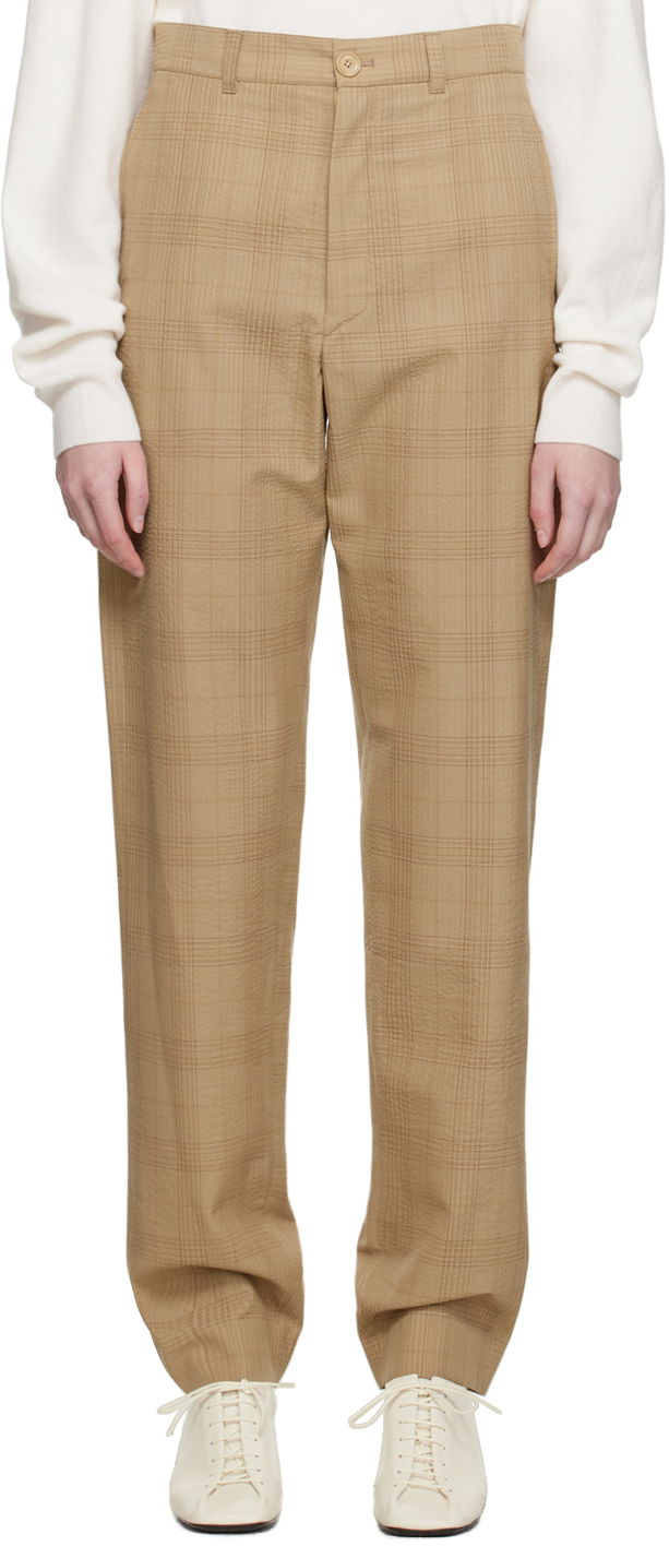 Housut LEMAIRE Lemaire Loose Suit Trousers Beige | PA1000 LF1037