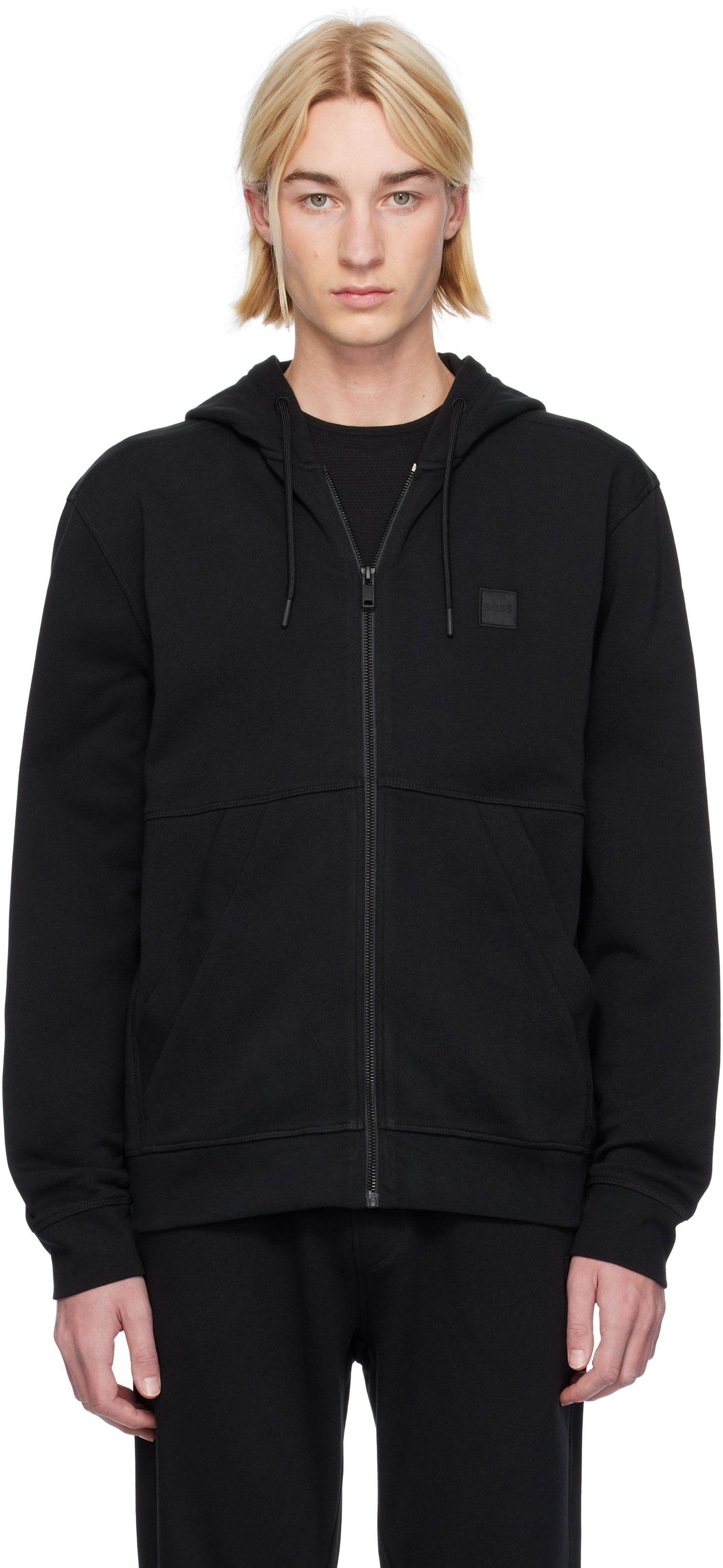 Huppari BOSS Zip Up Hoodie Musta | 50508578, 0