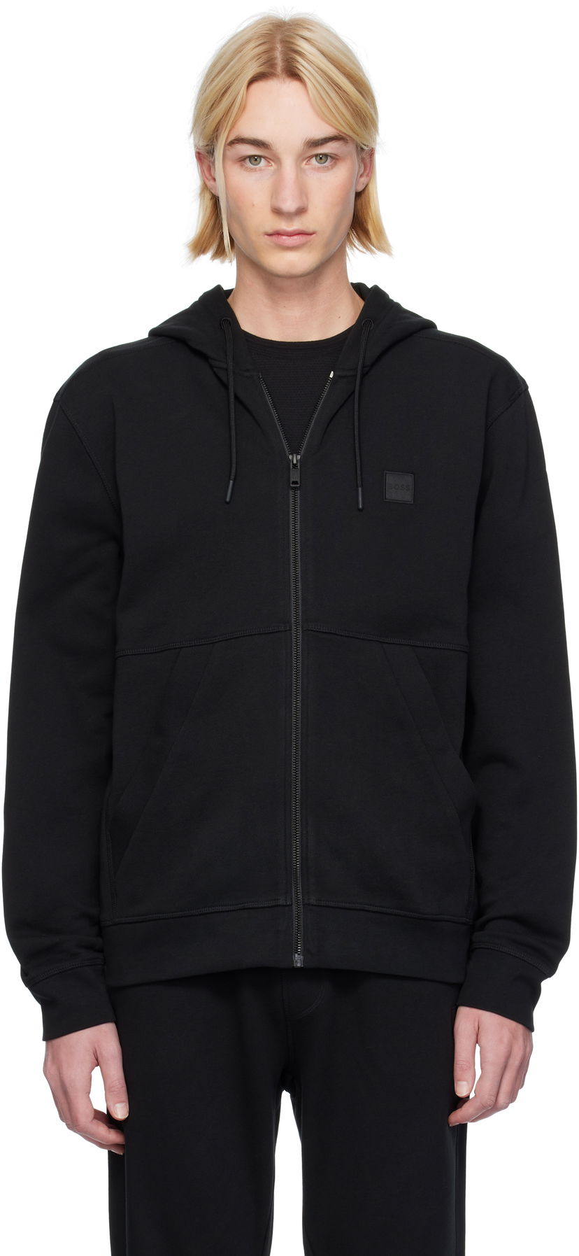 Huppari BOSS Zip Up Hoodie Musta | 50508578