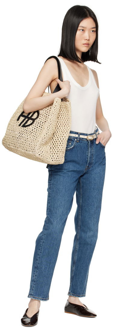 Kangaskassi Anine Bing Large Crochet Tote Bag Beige | A-13-2158-022, 3