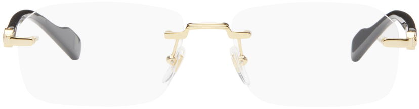 Aurinkolasit Gucci Rimless Rectangle Glasses Beige | GG1221O