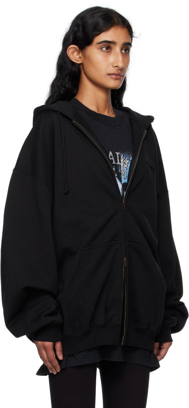Huppari VETEMENTS Vetements Oversized Zip-Up Hoodie Musta | UH76ZU100B, 1