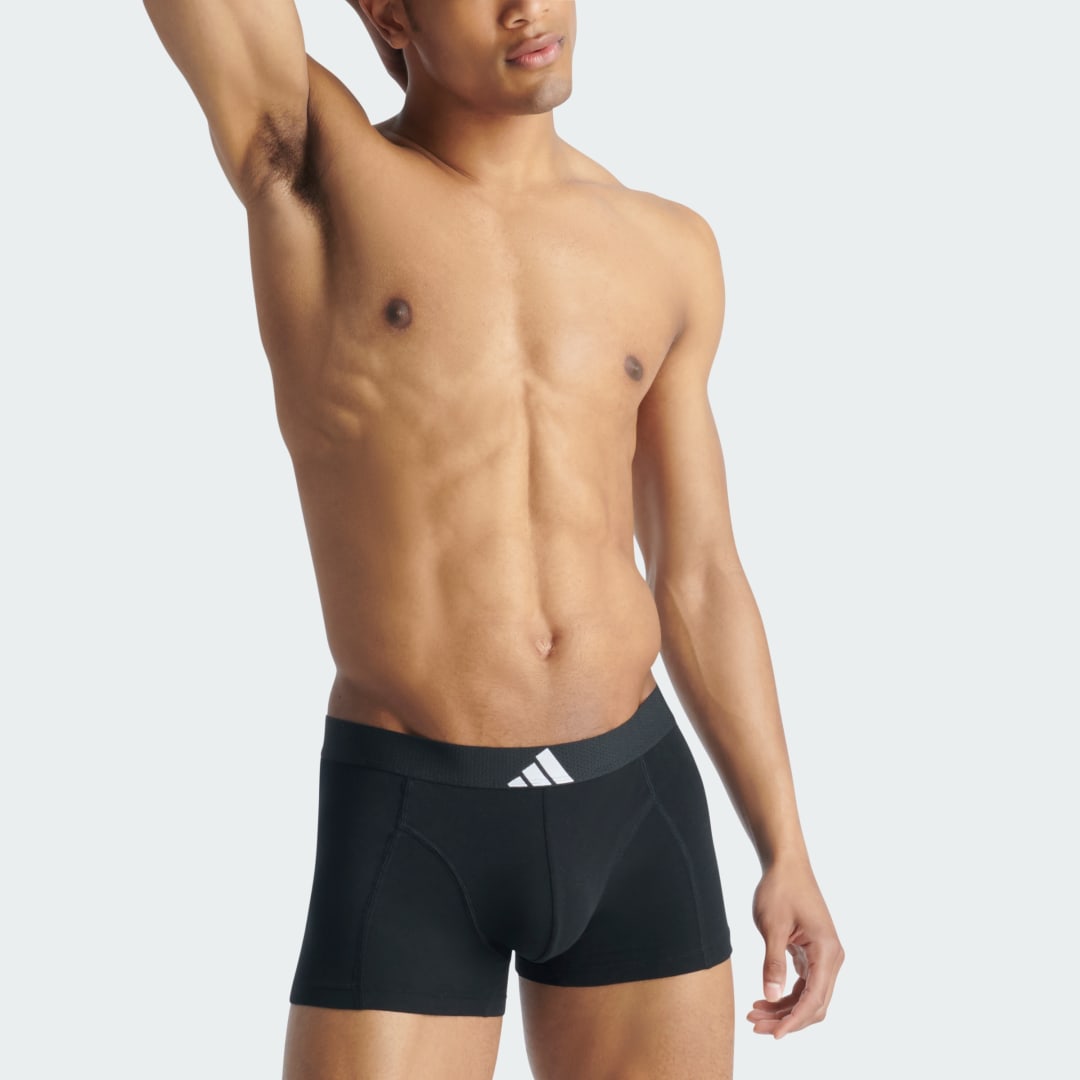 Nyrkkeilijät adidas Performance Active Flex Cotton Body Trunks 3-Pack Musta | JK3991, 0
