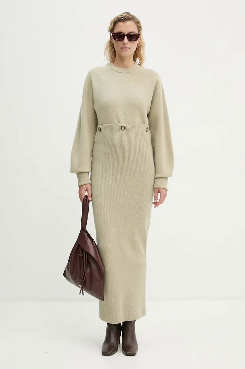 Hame Nanushka Oversized Maxi Dress Vihreä | NW24PFBS28772