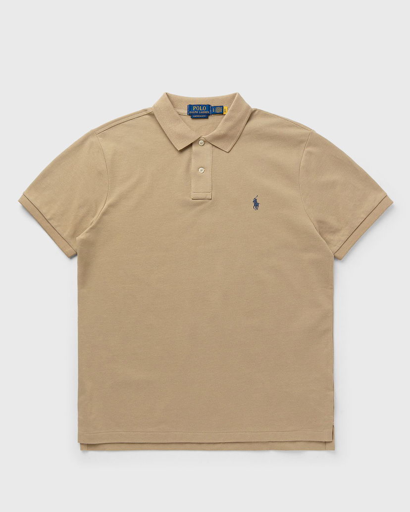 Poolopaita Polo by Ralph Lauren Short Sleeve Polo Shirt Custom Slim Fit Beige | 710680784436