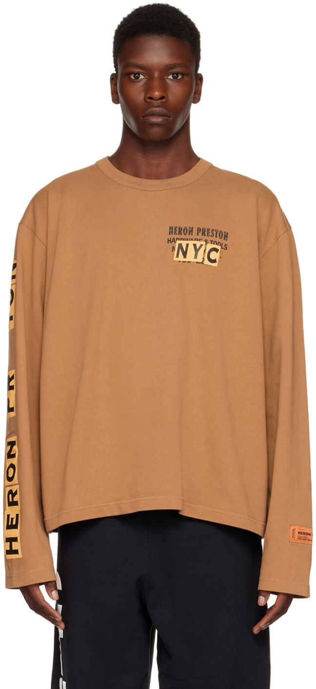 T-paita HERON PRESTON 'Hardware & Tools' T-Shirt Ruskea | HMAB028F22JER0036419, 0