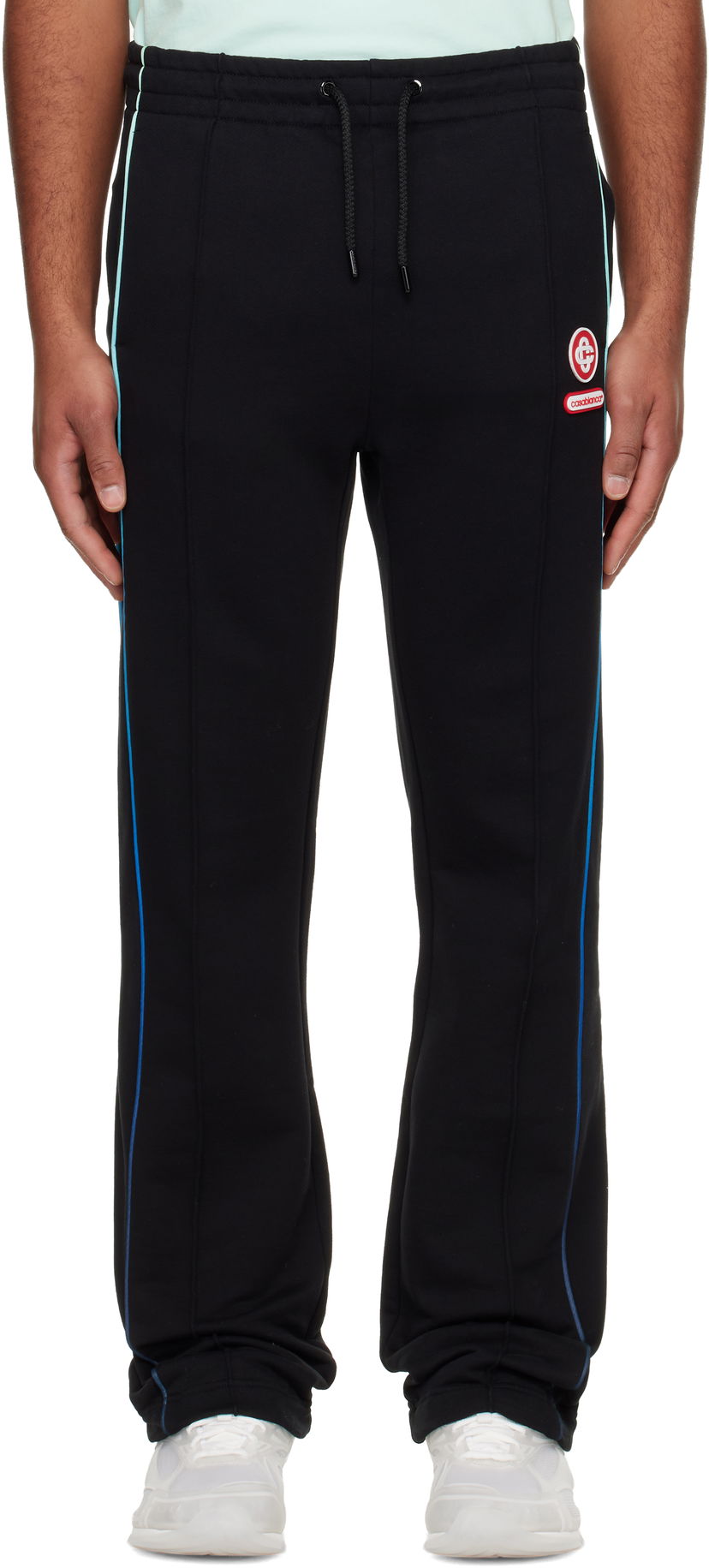 Verryttelyhousut Casablanca Casablanca Gradient Piping Sweatpants Musta | M-AW25-JTR-309-01