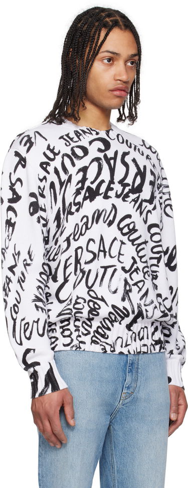 Villapaita Versace Logo Pattern Sweater Valkoinen | E78GAFM03_ECMF05, 1