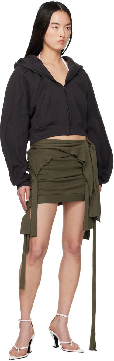 Hame Ottolinger Ottolinger Drape Lounge Miniskirt Vihreä | 10530020601, 3