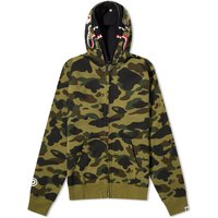 Huppari BAPE 1St Camo Double Shark Full Zip Hoodie Vihreä | 001ZPJ802004L-GRN, 1
