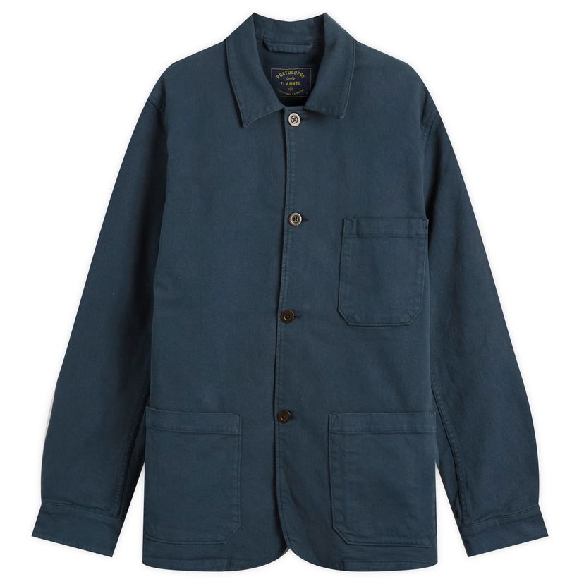Takki Portuguese Flannel Labura Chore Jacket, Size Small Sininen | AW25007-NVY