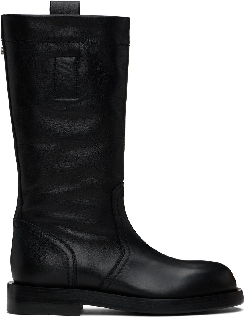 Vaatteet Ann Demeulemeester Ann Demeulemeester Bente Leather Boots Musta | 2510-W-C32-LT157-099