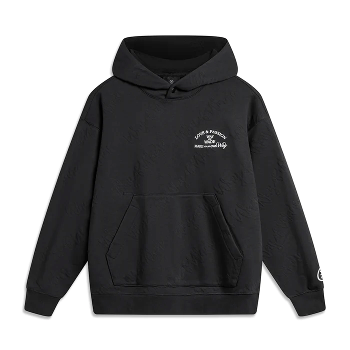 Huppari Li-Ning Way of Wade Embroidered Hoodie Musta | AWDU017-1, 0