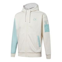 Retro Colorblock Knit Hooded Jacket