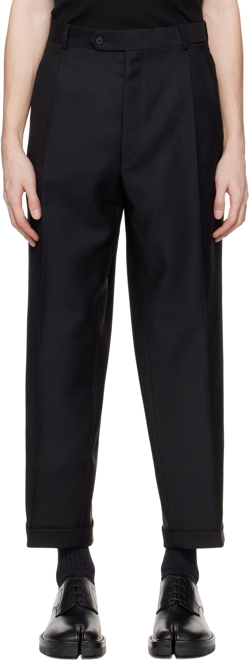 Housut Maison Margiela Maison Margiela Mohair Trousers Musta | S50KA0672 M35259
