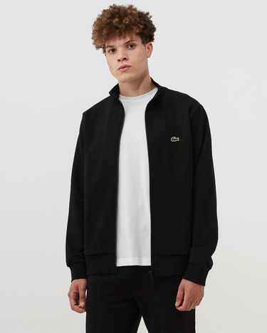 Huppari Lacoste Brushed Fleece Zippered Sweatshirt Musta | SH9622, 3