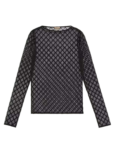 Villapaita Gucci GG Star Tulle Top Musta | 692508 XUAEB 1000