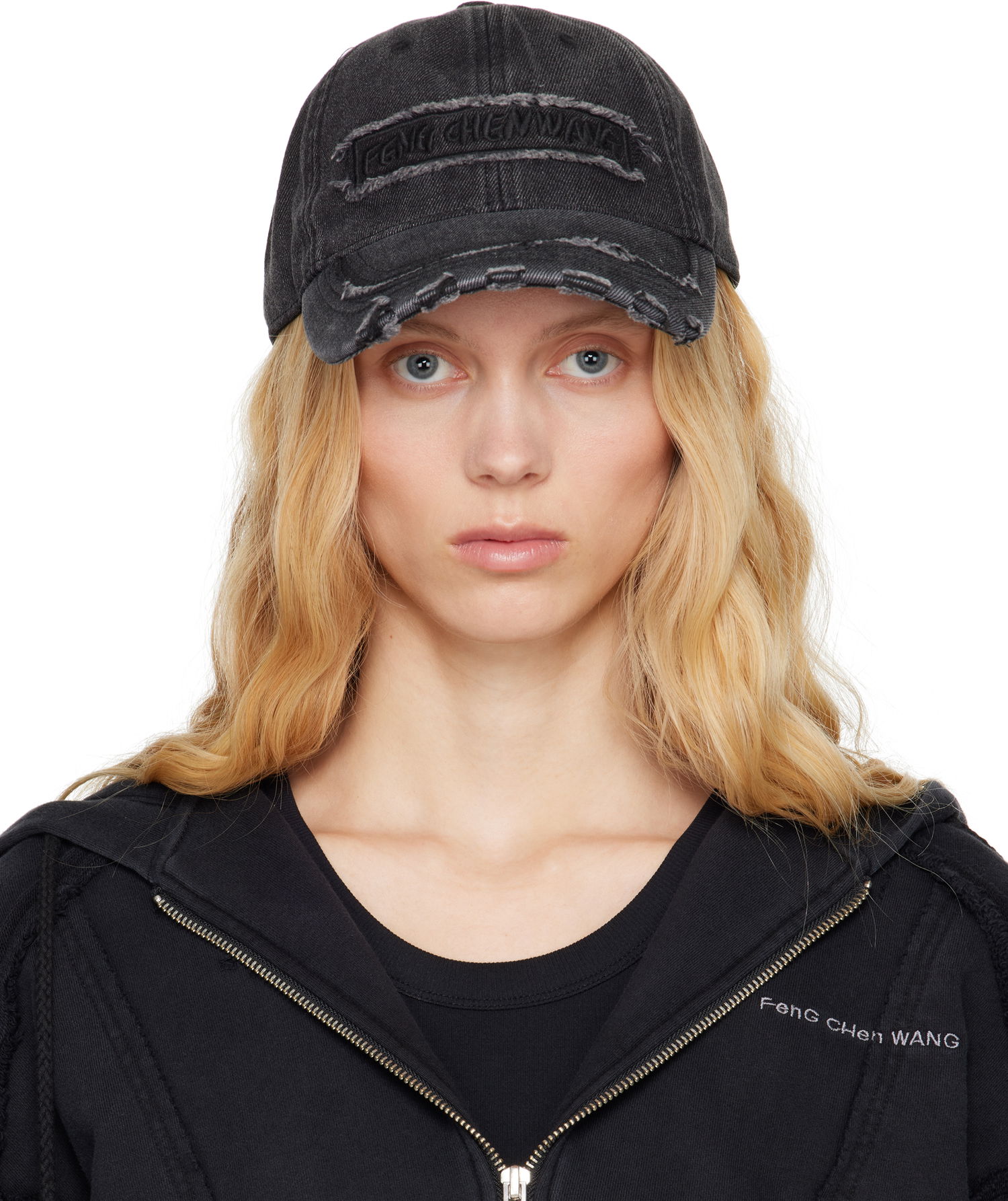 Korkki Feng Chen Wang Feng Chen Wang Denim Baseball Cap Musta | FUS19AC02, 0