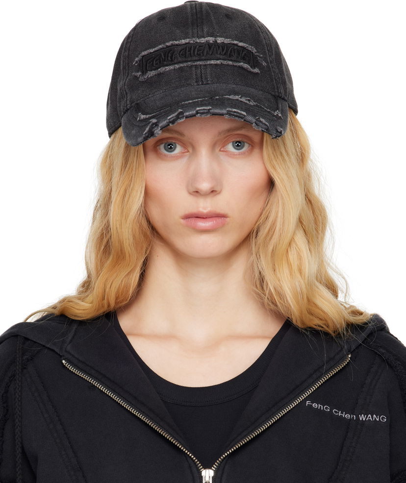 Korkki Feng Chen Wang Feng Chen Wang Denim Baseball Cap Musta | FUS19AC02