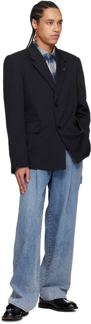 Takki WOOYOUNGMI Wooyoungmi Single-Breasted Wool Blazer Musta | W251CJ01, 3