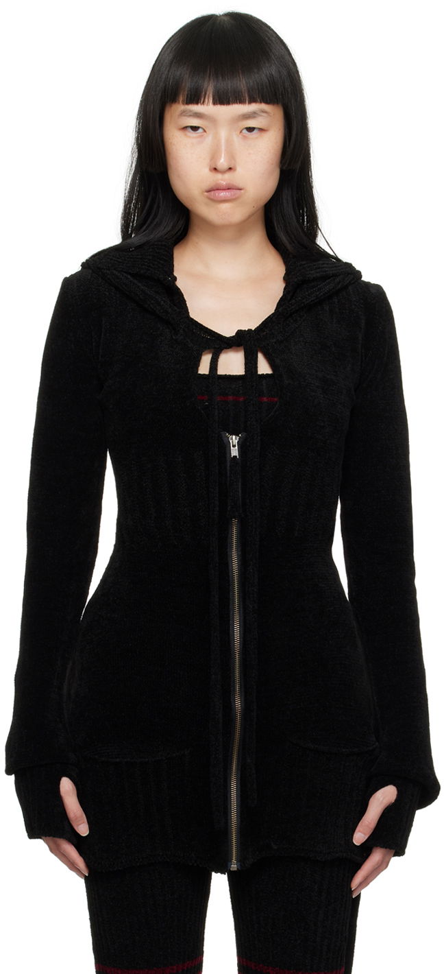 Villapaita Ottolinger Ottolinger Extended Hooded Cardigan Musta | 706702