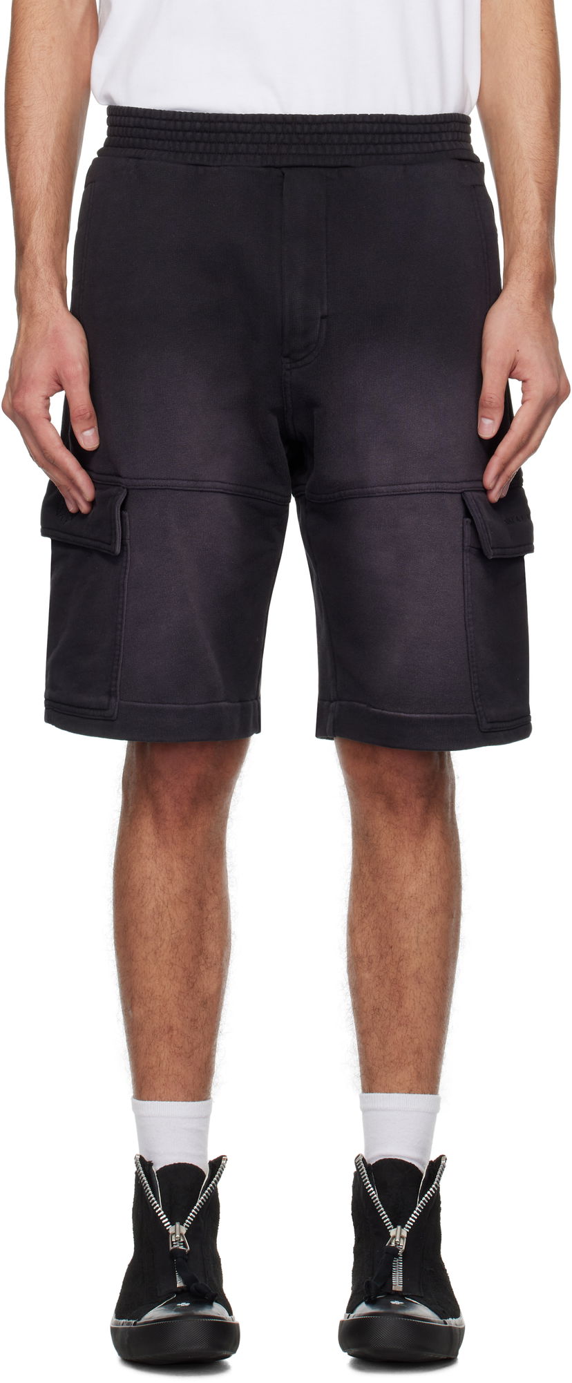 Shortsit 1017 ALYX 9SM 1017 ALYX 9SM Garment Dye Cargo Shorts Musta | AAMSO0084FA01