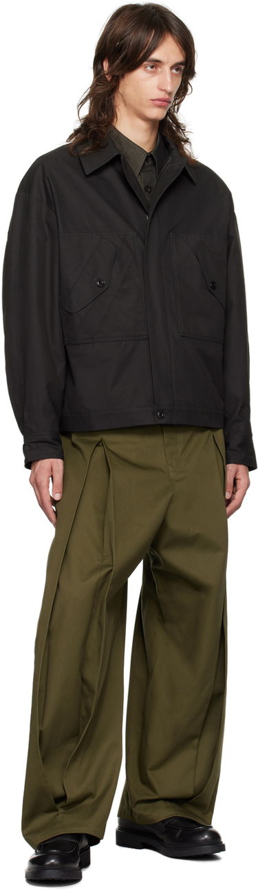 Housut sage NATION Sage Nation Box Pleat Trousers Vihreä | S011 BOX PLEAT TROUSER, 3
