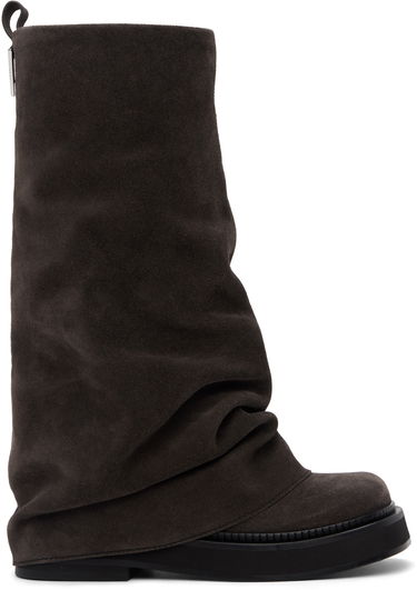 Vaatteet The Attico Attico Robin Suede Slouch Boots Harmaa | 246WS798 L007, 0