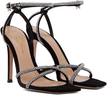 Tennarit ja kengät Gianvito Rossi Crystal-Embellished Suede Sandals Musta | G32326.15RIC.CAM, 3