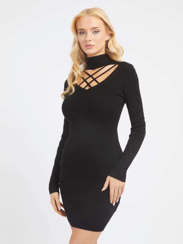 Mekko GUESS Cut-Out Mini Sweater Musta | W3BK0WZ2YJ2, 0