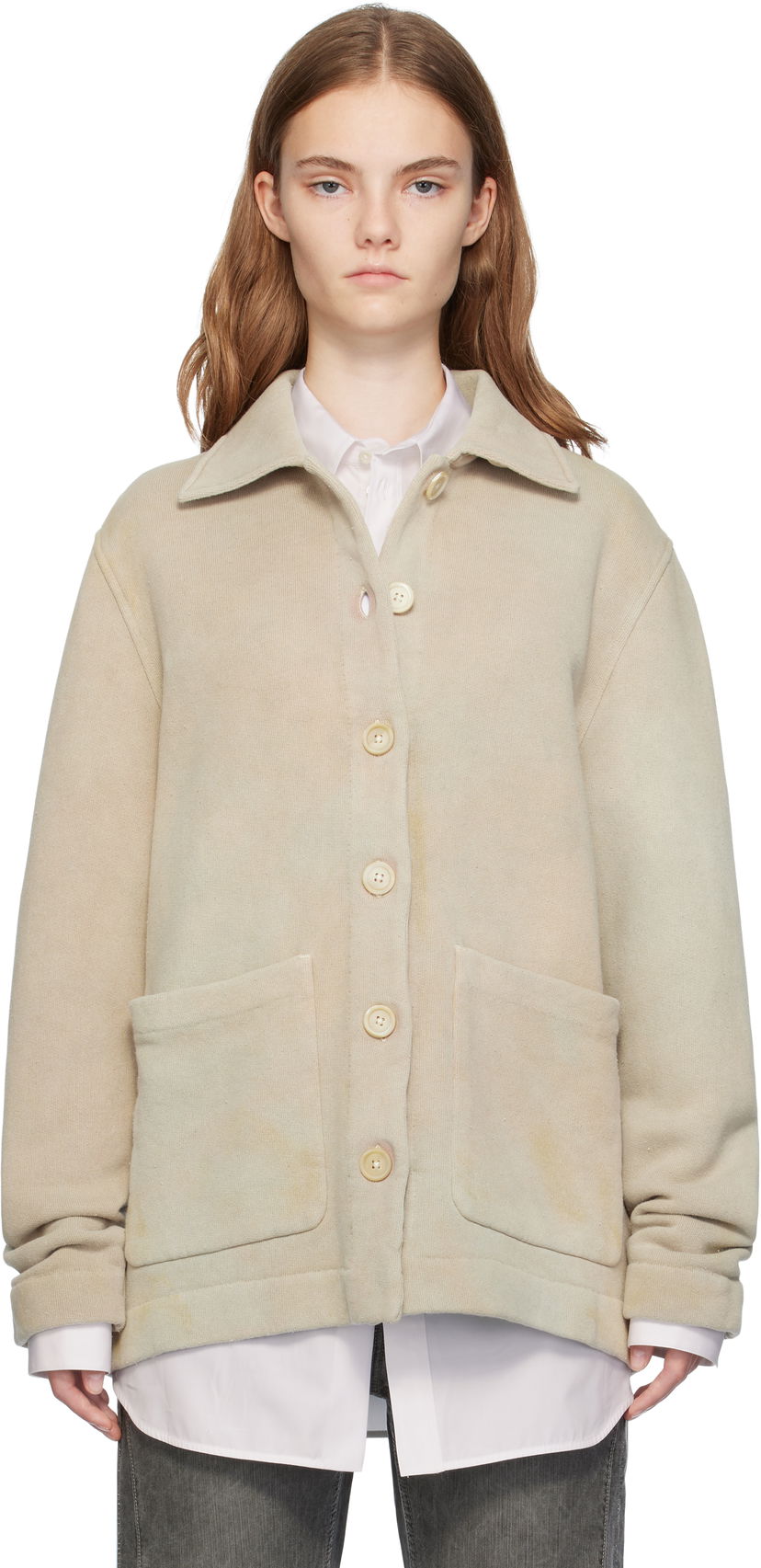 Villapaita OUR LEGACY Lodge Cardigan Beige | W4246LA