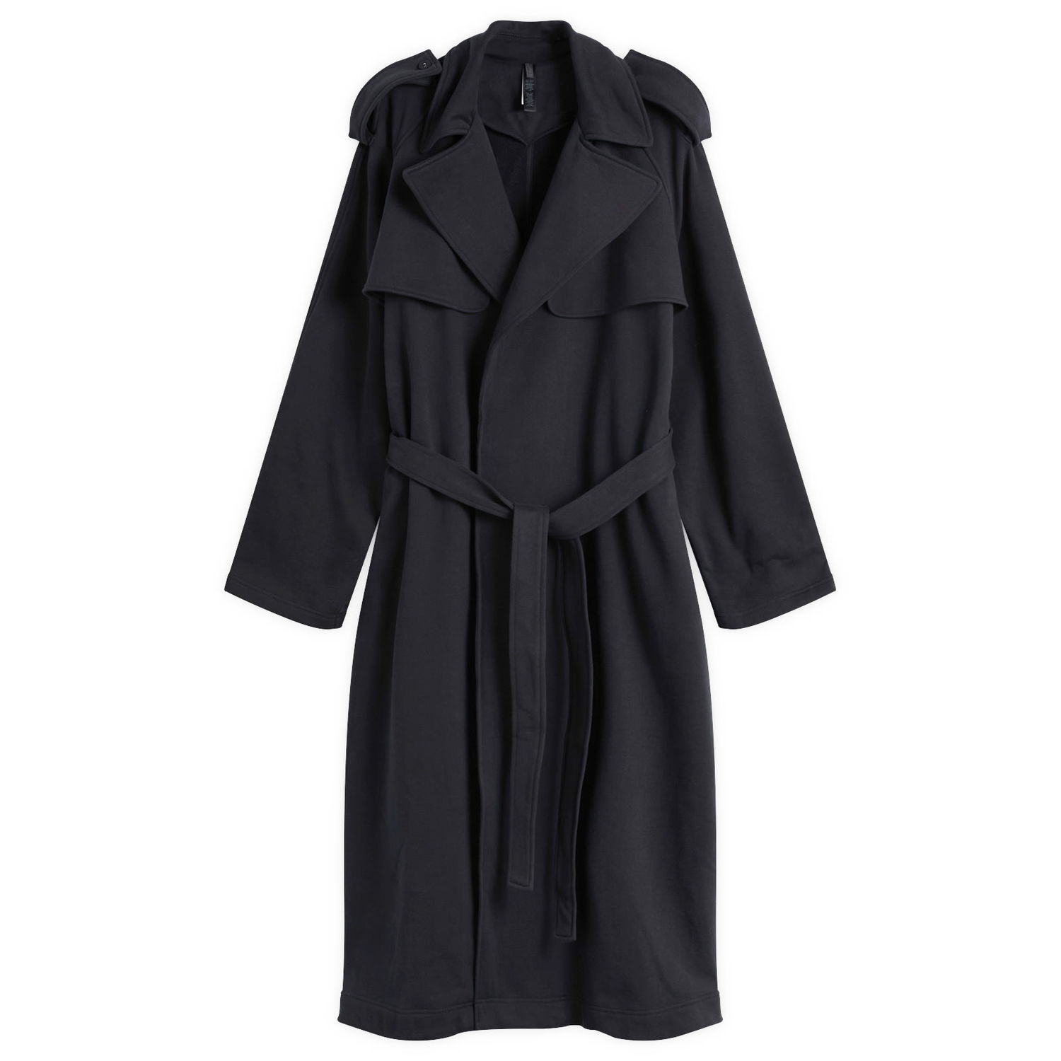 Trenssitakki SKIMS Boyfriend Fleece Trench Coat Musta | LS-LST-8018W-ONX, 0