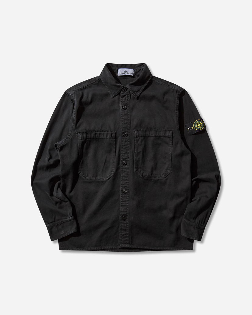 Paita Stone Island Panama Cotton OLD Effect Overshirt Musta | K2S15-1200025-S0184 V0129