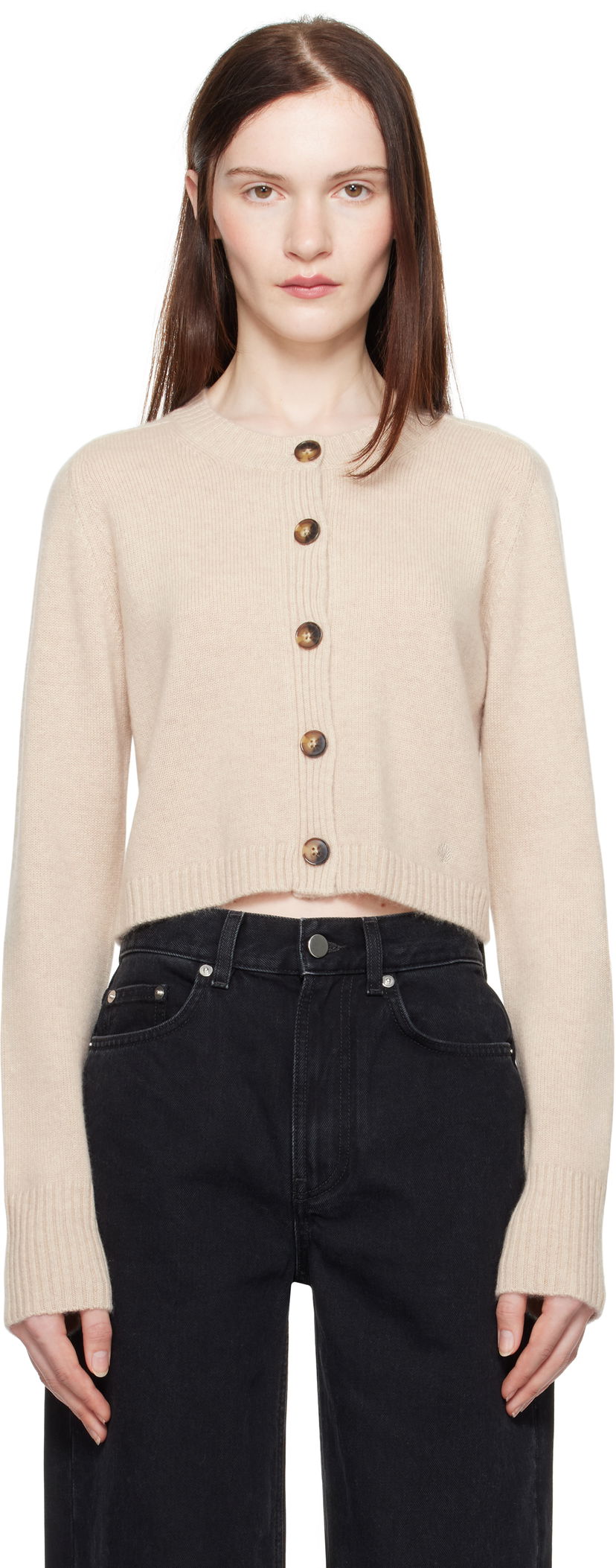 Villapaita Loulou de Saison Loulou de Saison Zephir Cropped Cardigan Beige | ZEPHIR