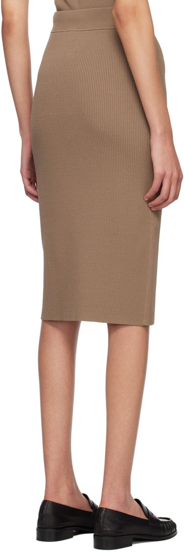 Hame rag & bone Asher Midi Buttoned Ribbed Skirt Ruskea | WAS23S026YL26, 2