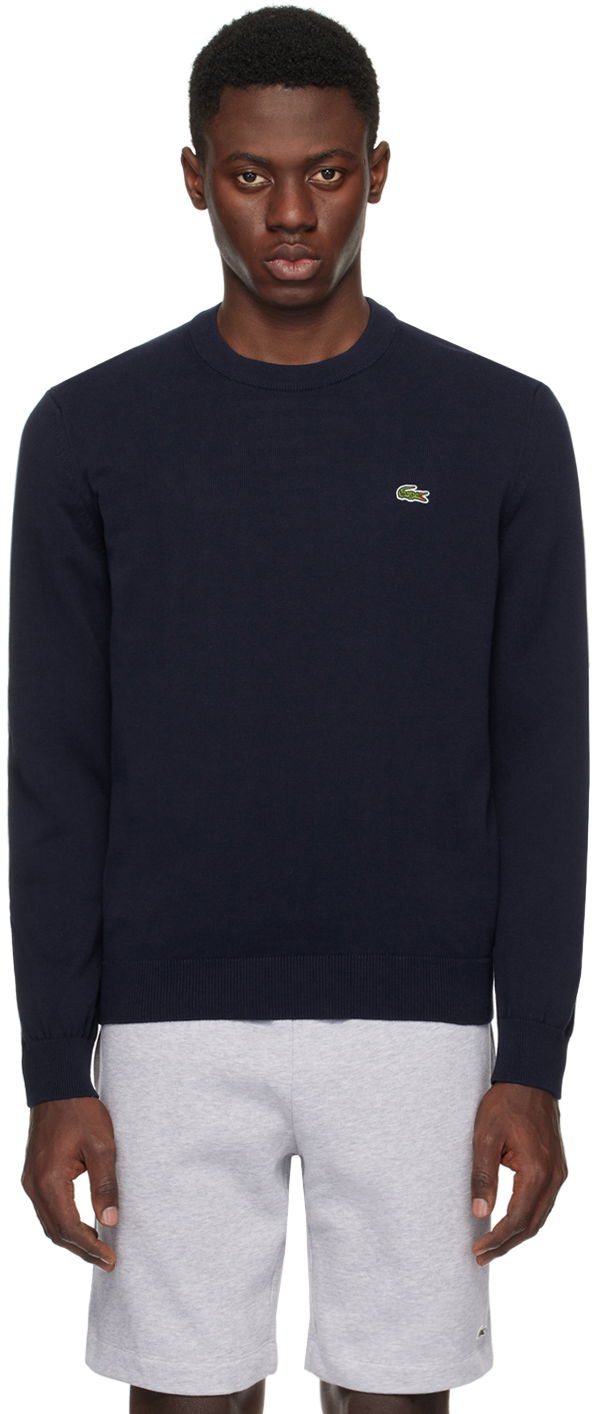 Villapaita Lacoste Navy Crewneck Sweater Tummansininen | AH1985_166