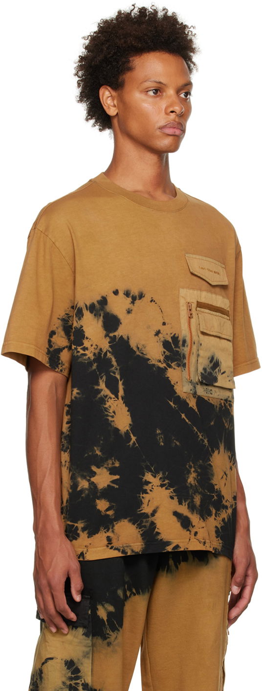 T-paita Feng Chen Wang Feng Chen Wang Bleached Pocket T-Shirt Ruskea | FMF14TS02, 1