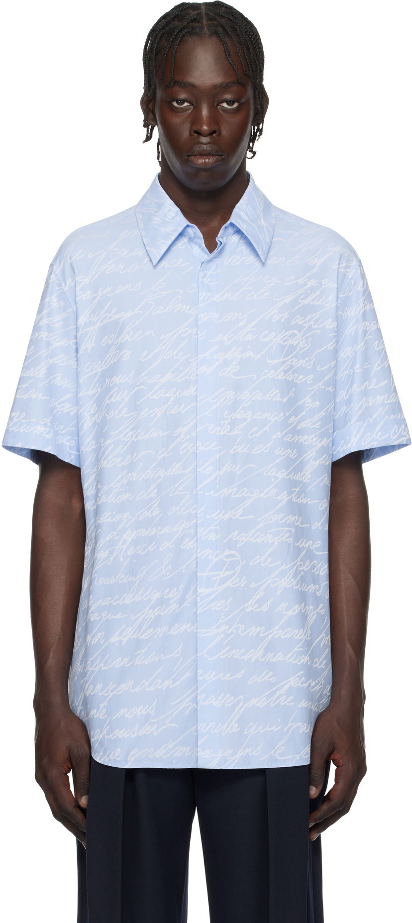 Paita Balmain Love Letter Print Shirt Sininen | EH1HL028CF82