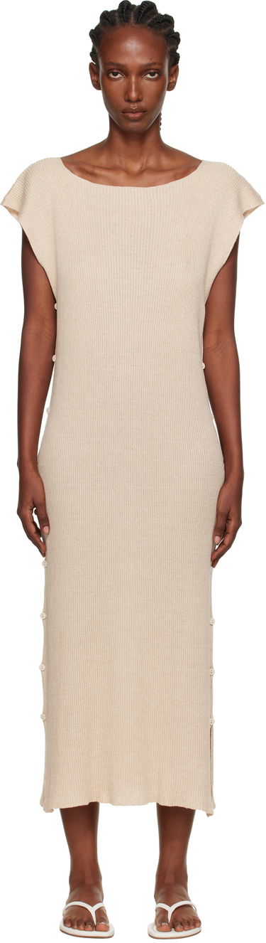 Mekko Baserange Baserange Franca Maxi Dress Beige | DRFR-LS-AU25, 0