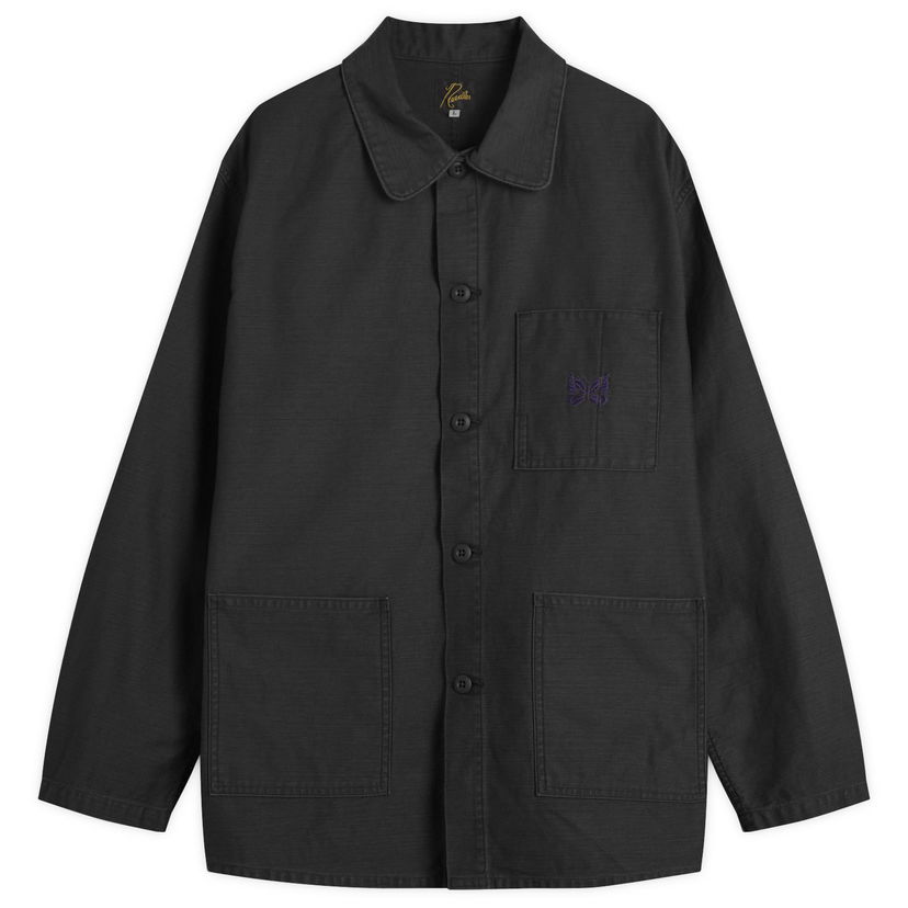 Takki Needles Reversed Sateen Coverall Jacket Musta | RW215-B