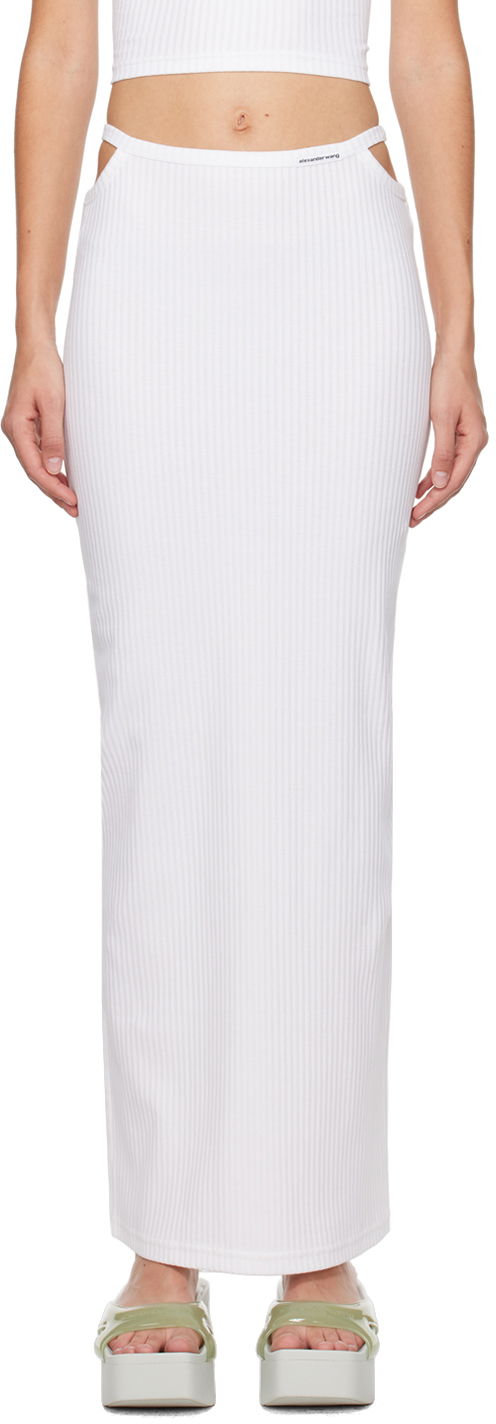 Hame Alexander Wang Alexander Wang Cutout Maxi Skirt Valkoinen | 4CC1245057