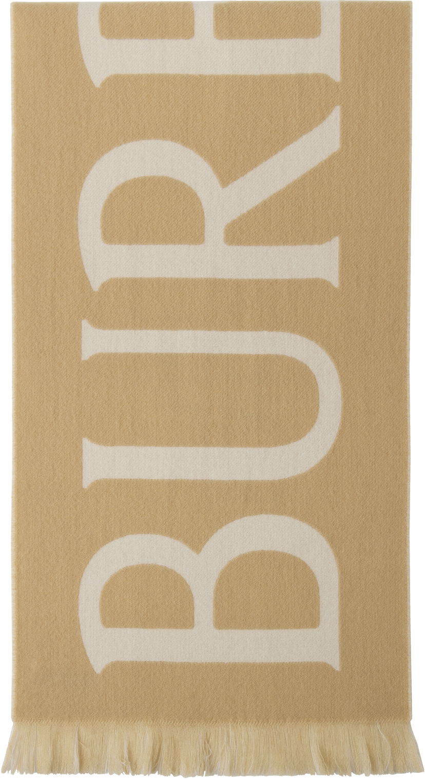 Huivi Burberry Burberry Text Scarf Beige | 8109562