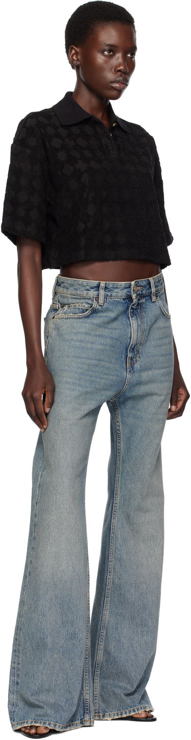 Poolopaita AMIRI AMIRI MA Quad Toweling Cropped Polo Musta | AWJYPO1009, 3