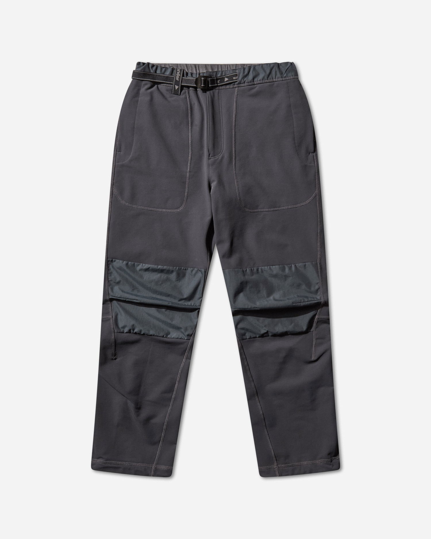 Housut and wander Stretch Shell Pants with Integrated Webbing Belt and Knee Panels Harmaa | 5745222006 023, 0